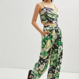 Anthropologie Floral Print Pants